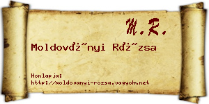 Moldoványi Rózsa névjegykártya