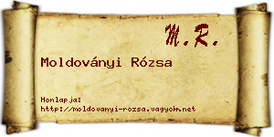 Moldoványi Rózsa névjegykártya