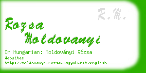 rozsa moldovanyi business card