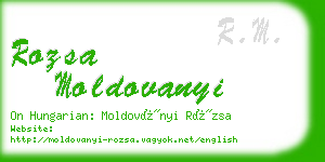 rozsa moldovanyi business card